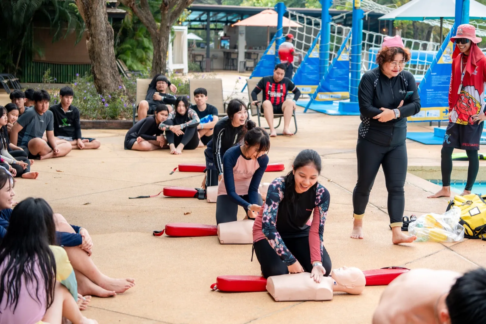 ผู้เข้าอบรมฝึก CPR